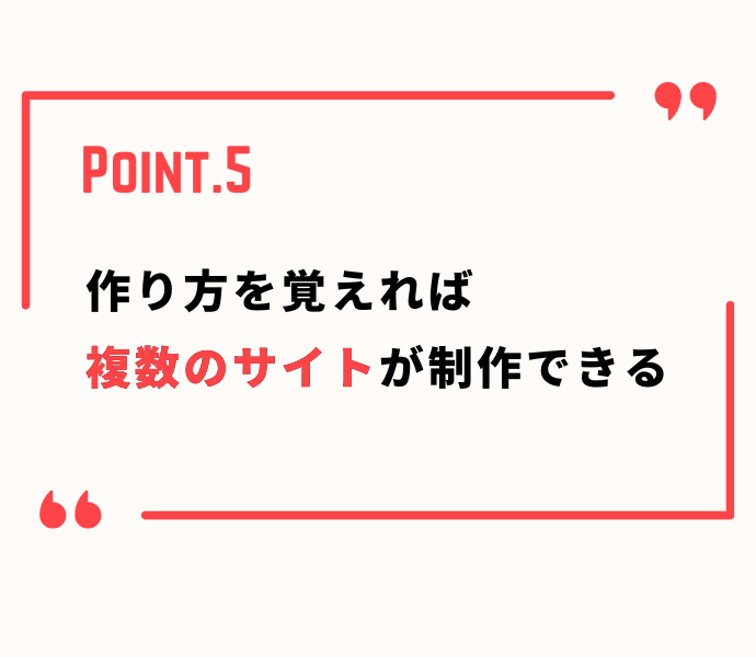 複数のサイトが制作できる