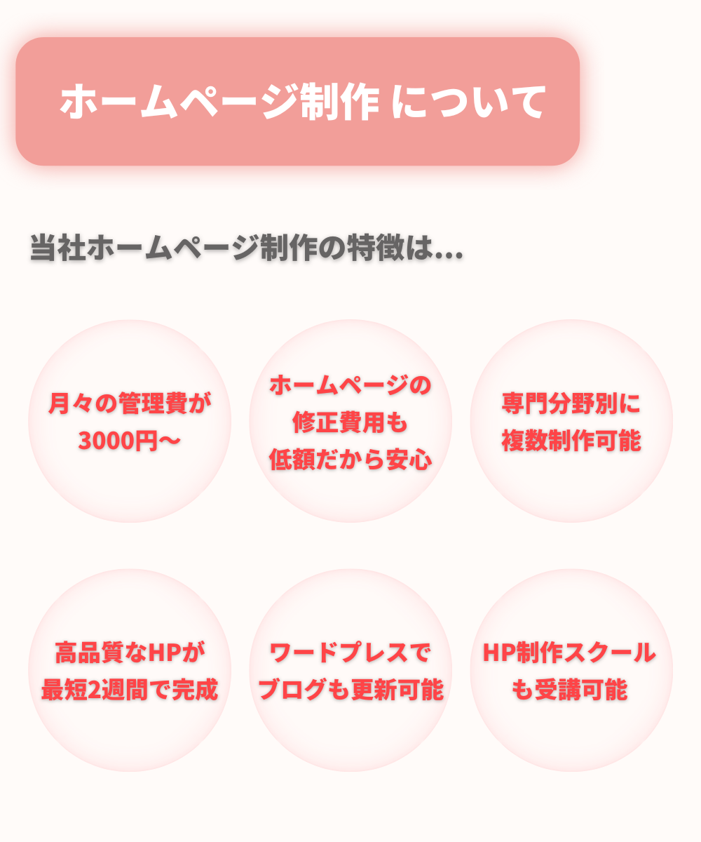 ホームページ制作について